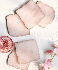 Rose Quartz Fancy Agate Coasters