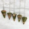 Unakite Gemstone Pendulum