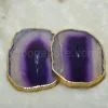 Natural Purple Agate Slice Coasters