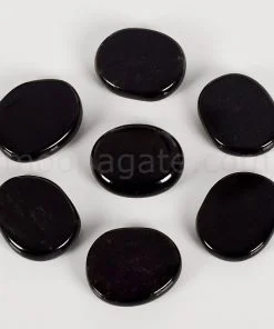 Wholesale Black Obsidian Flat Palm Stones