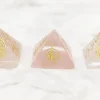 Wholesale Rose Quartz Reiki Engraved Gemstone Pyramid