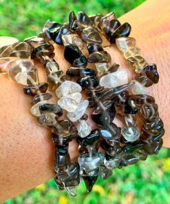 Wholesale Smokey Quartz Gemstone Chip Bracelets