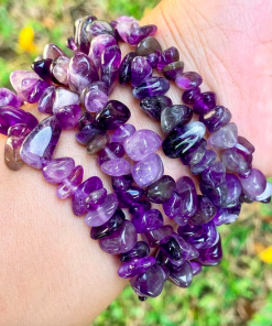 Wholesale Amethyst Gemstone Chip Bracelets