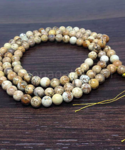 Wholesale Picture Jasper 8MM Gemstone Beads Prayer Mala