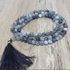 Wholesale Black Rutile 8MM Gemstone Beads Prayer Mala