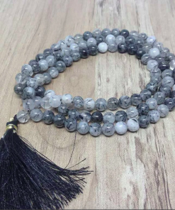 Wholesale Black Rutile 8MM Gemstone Beads Prayer Mala