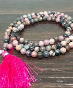 Wholesale Natural Rhodonite 8MM Gemstone Beads Prayer Mala