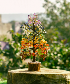 Seven Chakra Gemstone Chips Tree For Christmas Decoration