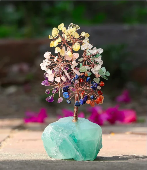 Wholesale Multi Crystals Chips Mineral Tree With Fluorite Base