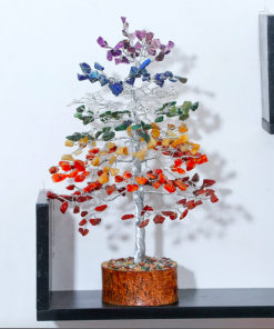 Seven Chakra Gemstone Chips Mineral Tree for Party Decoration