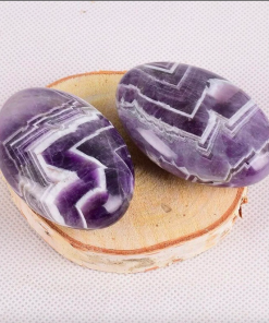 Wholesale Chevron Amethyst Palm Stones