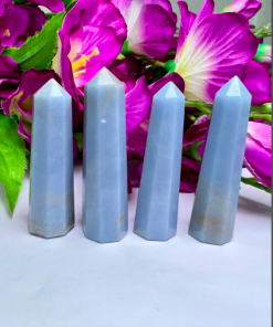 Wholesale Natural Agate Angeolite Obelisk Point Tower ( 8 Faceted )