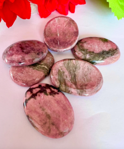 Rhodonite Worry Stones Thumb Stones