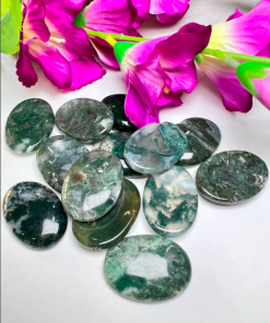 Moss Agate Worry Stones Thumb Stones