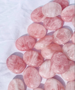 Wholesale Natural Crystal Rose Quartz Palm Stones