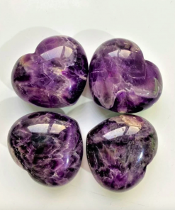 Wholesale Crystal Amethyst Puffy Hearts