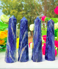 Wholesale Natural Crystal Sodalite Obelisk Point Towers ( 8 Faceted )