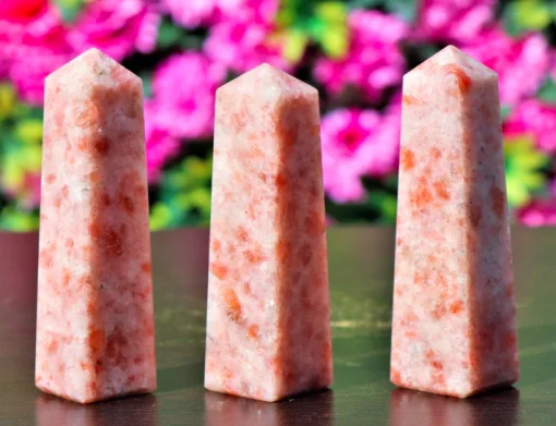 Wholesale Natural Sunstone Obelisk Tower