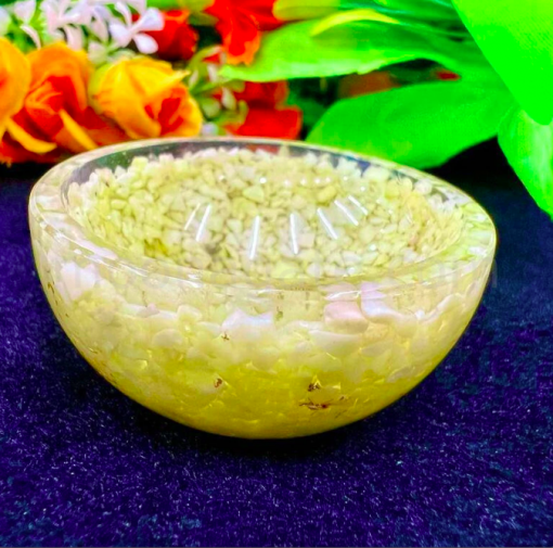 Wholesale Handmade Yellow Jade Orgonite Energy Bowl