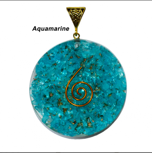 Aquamarine Orgonite Pendent