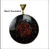Black Tourmaline Copper Coil Orgonite Pendent