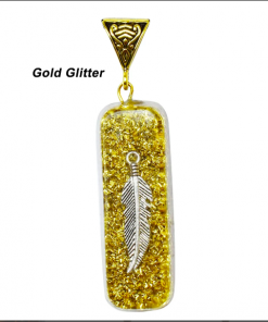 Citrine Leaf Orgonite Pendant Necklace