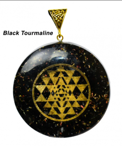 Black Tourmaline Vastushashtra Orgonite Energy Pendent