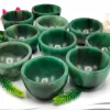 Wholesale Natural Crystal Green Jade Gemstone Bowl