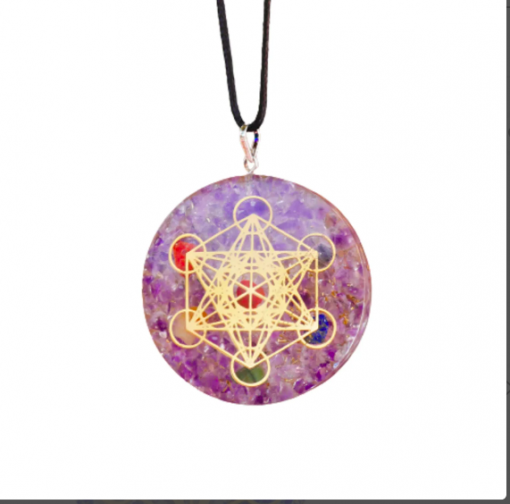 Lepidolite Metatron Chakra Orgonite Energy Pendent