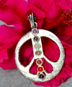 Gorgeous Ying Yang Seven Chakra Metal Pendant