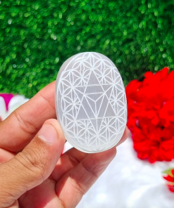 Wholesale Selenite Merkaba Star of David Engraved Palm Stone