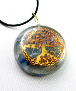 Blue Aventurine Tree of Life Orgonite Energy Pendent