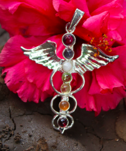 Caduceus Seven Chakra Pendant For Healing