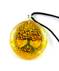 Citrine Tree of Life Orgonite Energy Pendent