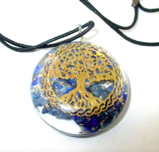 Sodalite Tree of Life Orgonite Energy Pendent Necklace