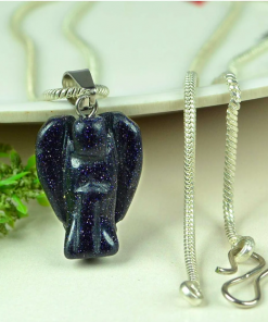 Wholesale Blue Gold Stone Sandstone Angel Pendent