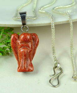 Wholesale Red Gold Stone Sandstone Angel Pendent