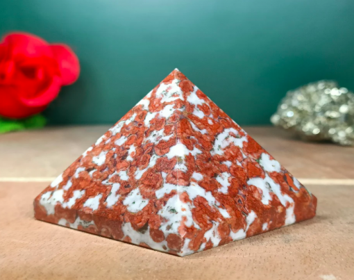Wholesale Natural Crystal Poppy Jasper Gemstone Pyramid