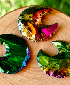 Wholesale Aura Quartz Crescent Moon